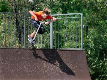 At the skate park