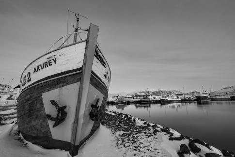 Fishing Harbour In Iceland