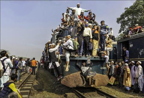 Overcrowded Train