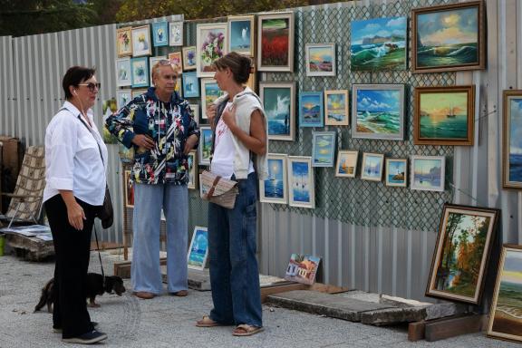 Artists at the opening day