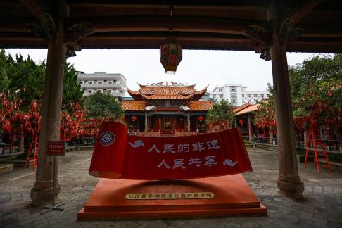 In front of the exhibition hall 1