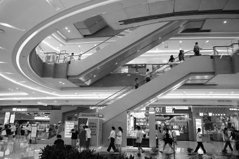 Escalator passing through 2