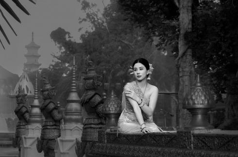 Water Splashing Festival girl