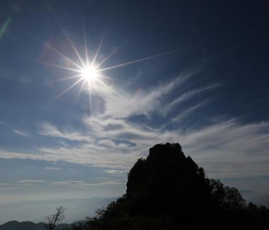 The sun shines high
