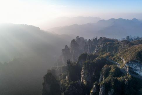 Green mountains and red forests 7