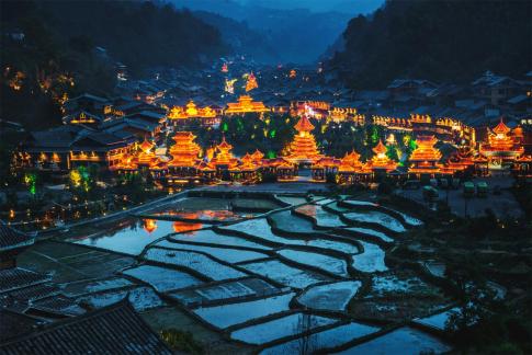 Miao Village in the Night