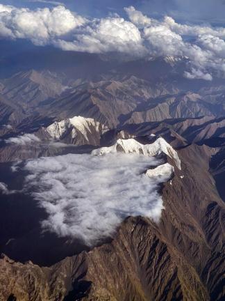 Clouds and the mountains