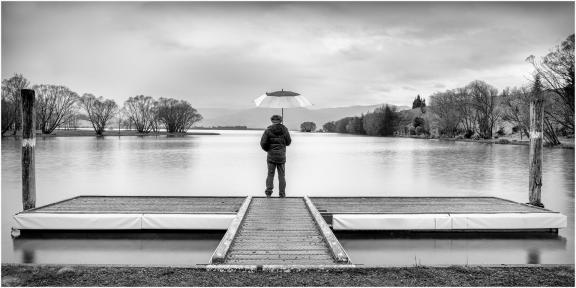 Wet morning Lake Benmore