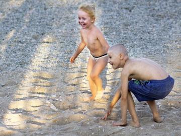 Children on beach-6