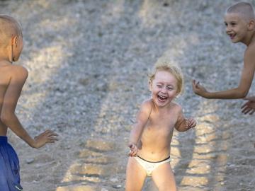 Children on beach-8
