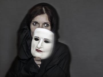Woman in mask