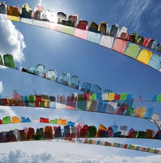 Flying prayer flags 8