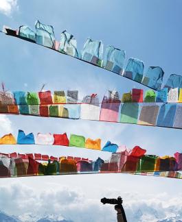 Flying prayer flags 9