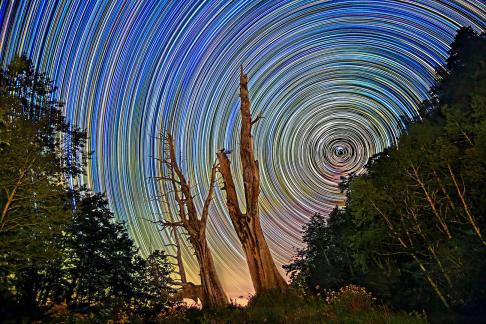 Color star trails