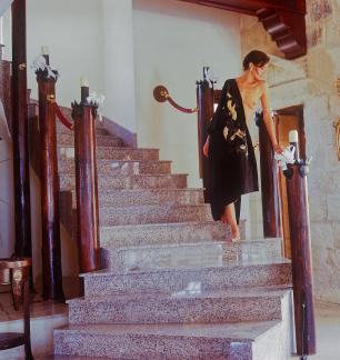 Tanya on stairs