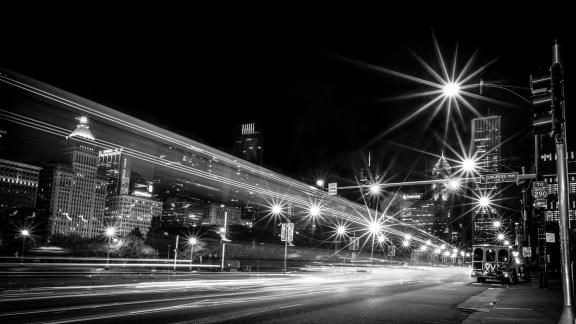 Congress Parkway at Night