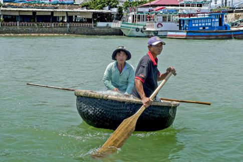 Fishermen on the river