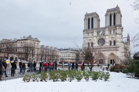 Notre Dame in winter