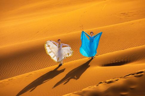 Girls look like butterflies