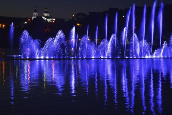 Evening fountain-2