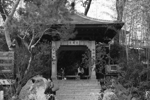 Idle talk in the pavilion