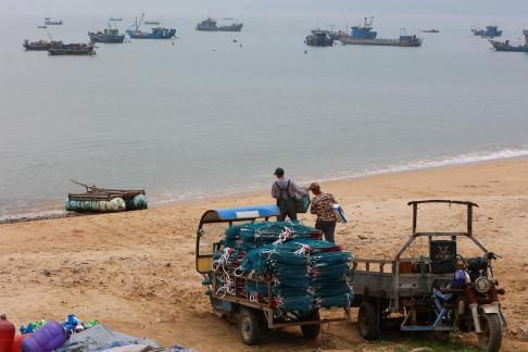 Fishing boats at sea 48