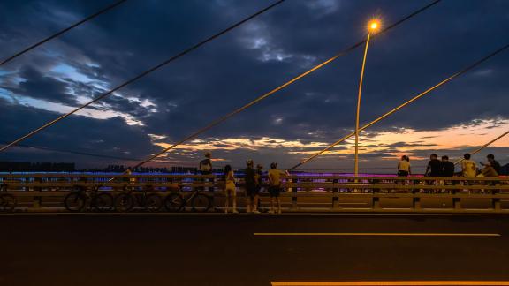 Under the street lamp