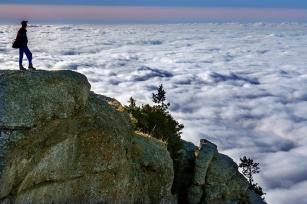 Sunrise meeting at the top