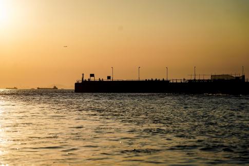 Outside the breakwater