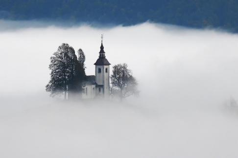 Church and Autumn Mists 3