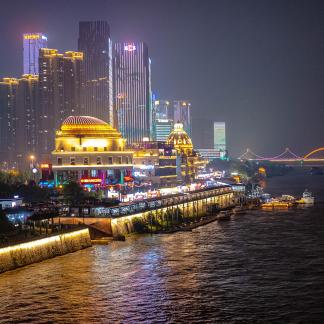 Night view by the river