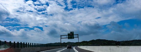 Clouds on the highway