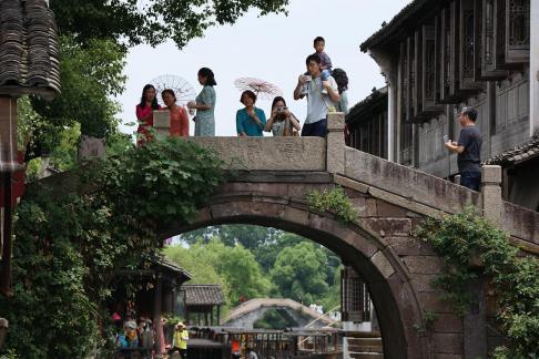 Crossing the Water Town Bridge 13