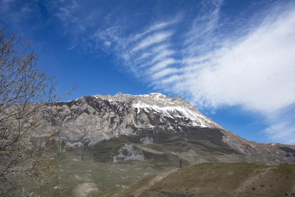 Cloud over the mountain