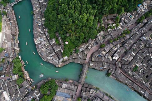 Rural Village by the Riverbank 1