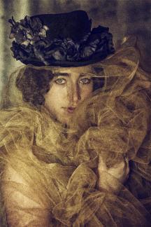 Lady in black hat