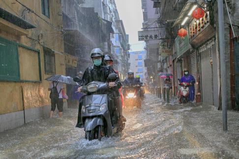 Motorbike in Flood