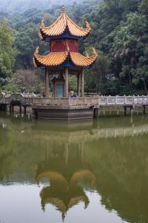 Pavilion with reflection