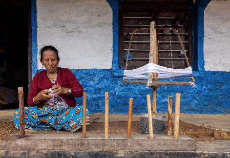 Nepali seamstress
