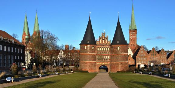 Holstengate in Luebeck in March