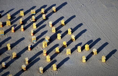 beach with shadows