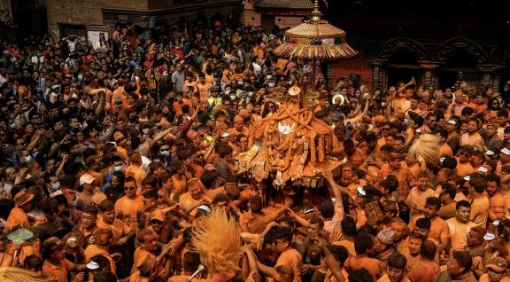 Nepalese Yellow Sprinkling Festival