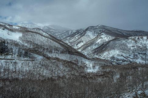 The mountains after snow