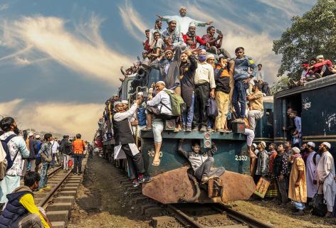 Overcrowded Train