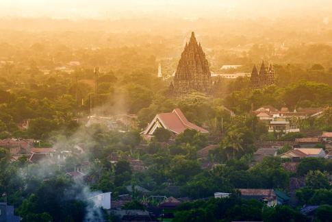 sunset pagoda