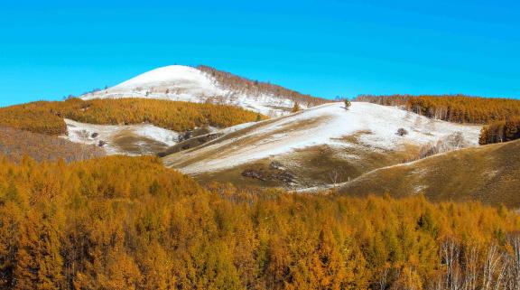 Autumn Mountains and Early Snow