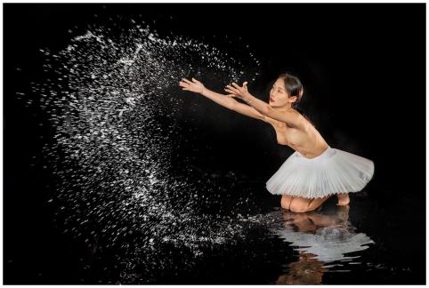 Girl and splash