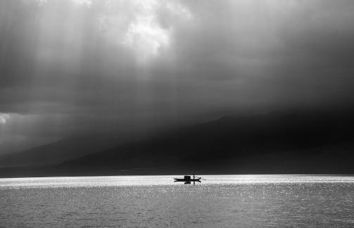 serene water surface