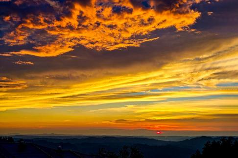 Beautiful rosy clouds