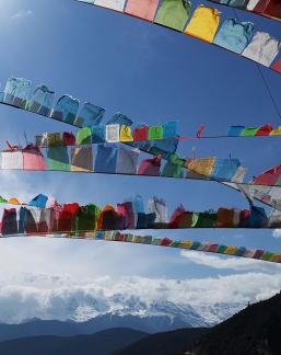 Flying prayer flags 3